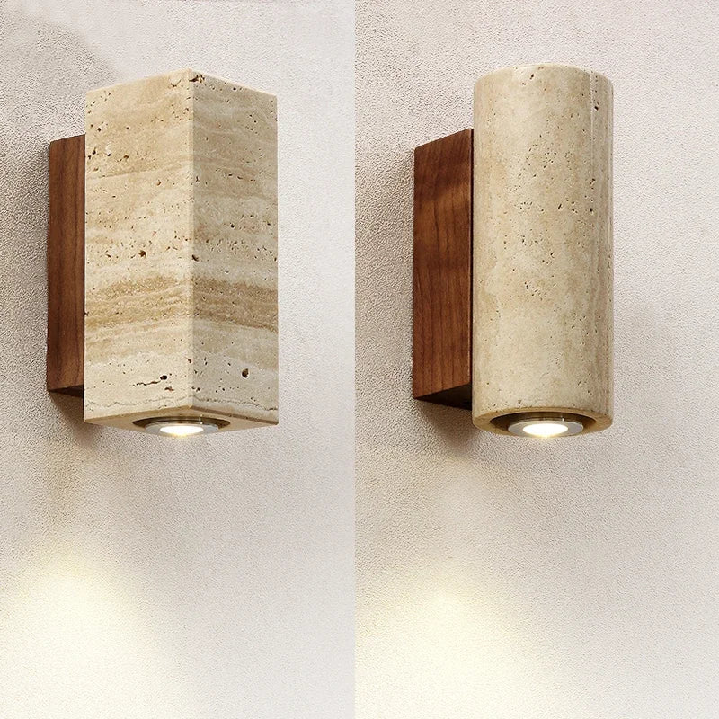Wabi Sabi Marble LED Wall Lamp - Elegant & Eco-Friendly Lighting