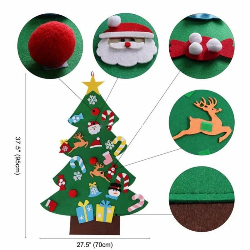 DIY Montessori Wall Felt Christmas Tree for Kids - Creative Holiday Decor