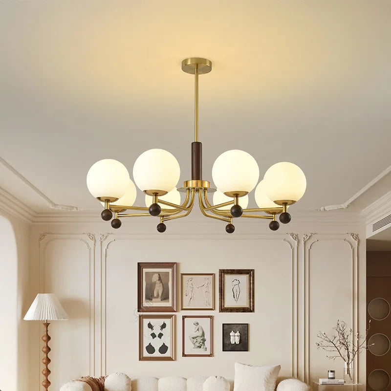 Elegant Vintage Style Light Gold Chandelier Pendant for Dining & Kitchen