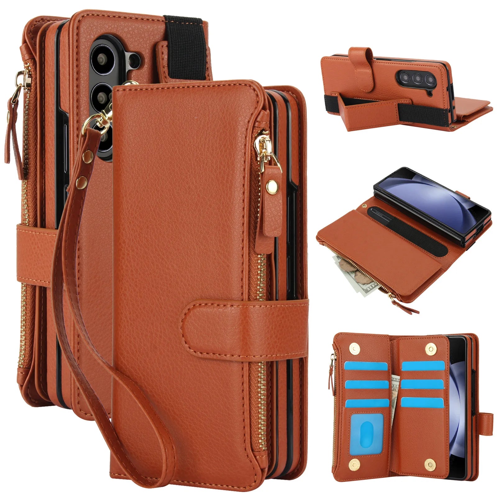 Stylish Crossbody Leather Phone Case for Samsung Galaxy Z Fold Series