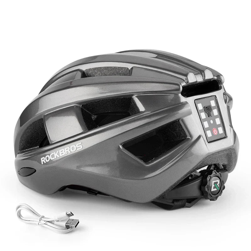 ROCKBROS Ultralight USB Rechargeable Cycling Light Helmet