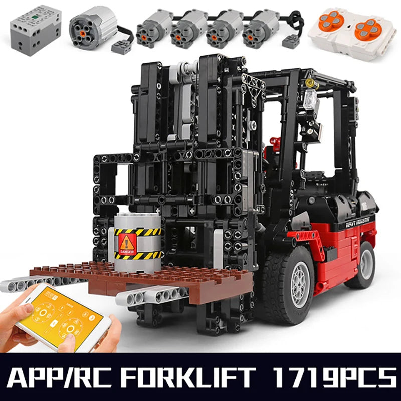 Mould King Motor Power Forklift Mk II Building Blocks - Engaging Toy Set