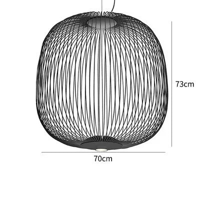 Nordic Mesh Spokes LED Pendant Light - Modern Bird Cage Design