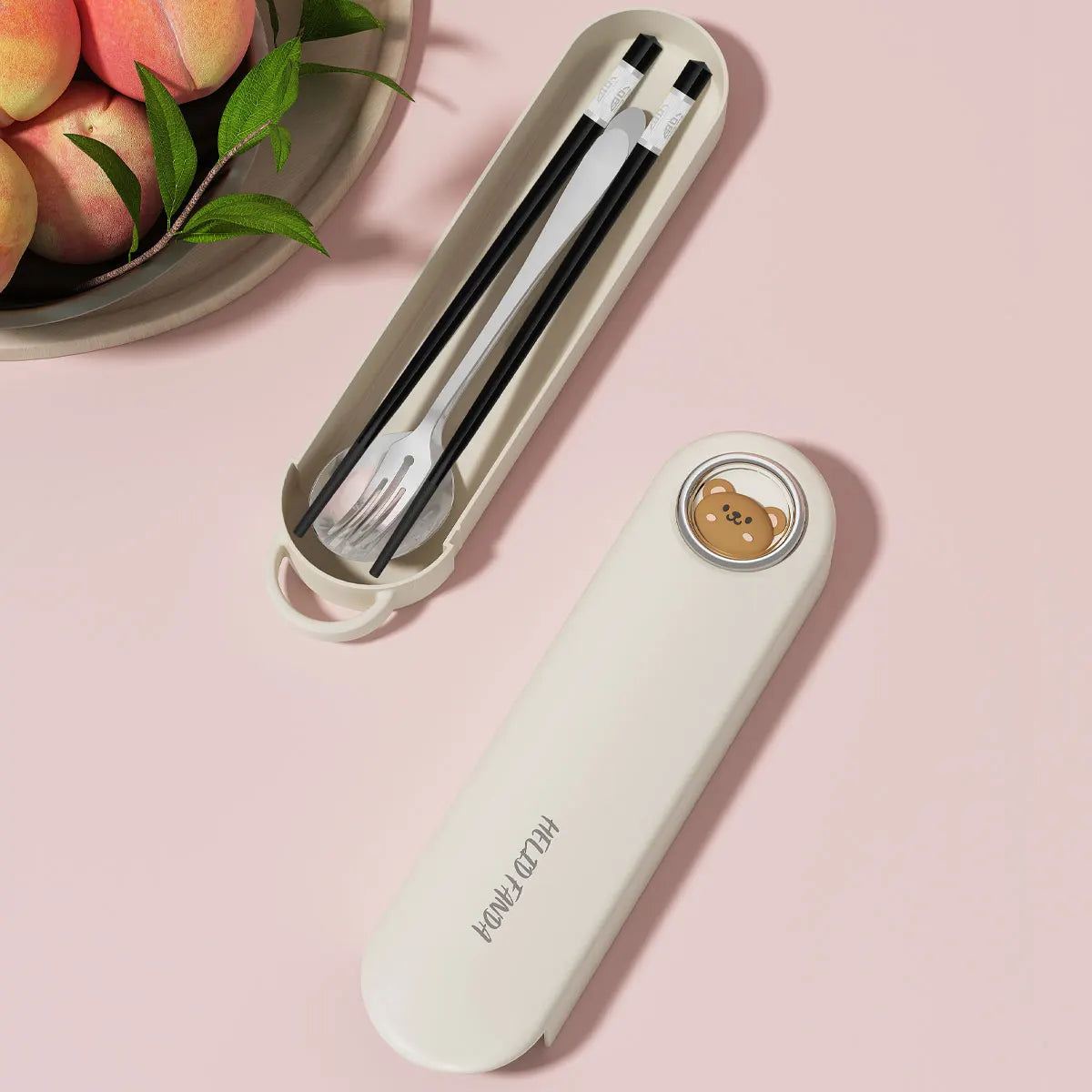 3pcs Cartoon Stainless Steel Dinnerware Set - Eco-Friendly Travel Tableware