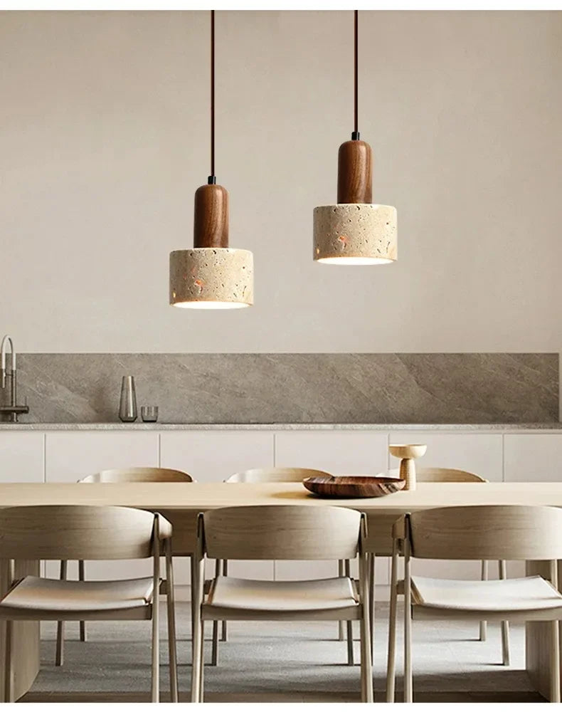 Stylish Modern Wabi Sabi Pendant Light - Unique Yellow Marble Design