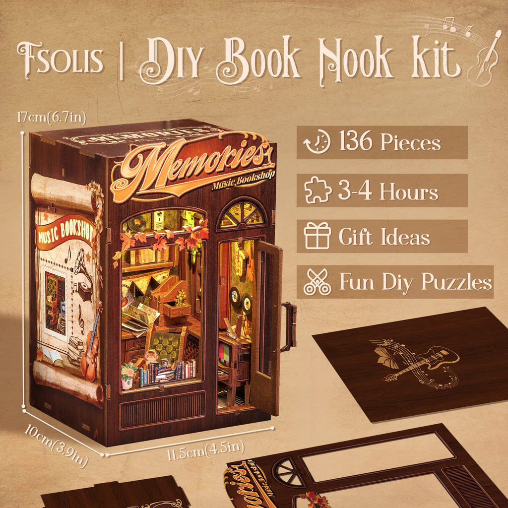 CUTEBEE DIY Miniature Wooden Dollhouse with Light - Perfect Gift