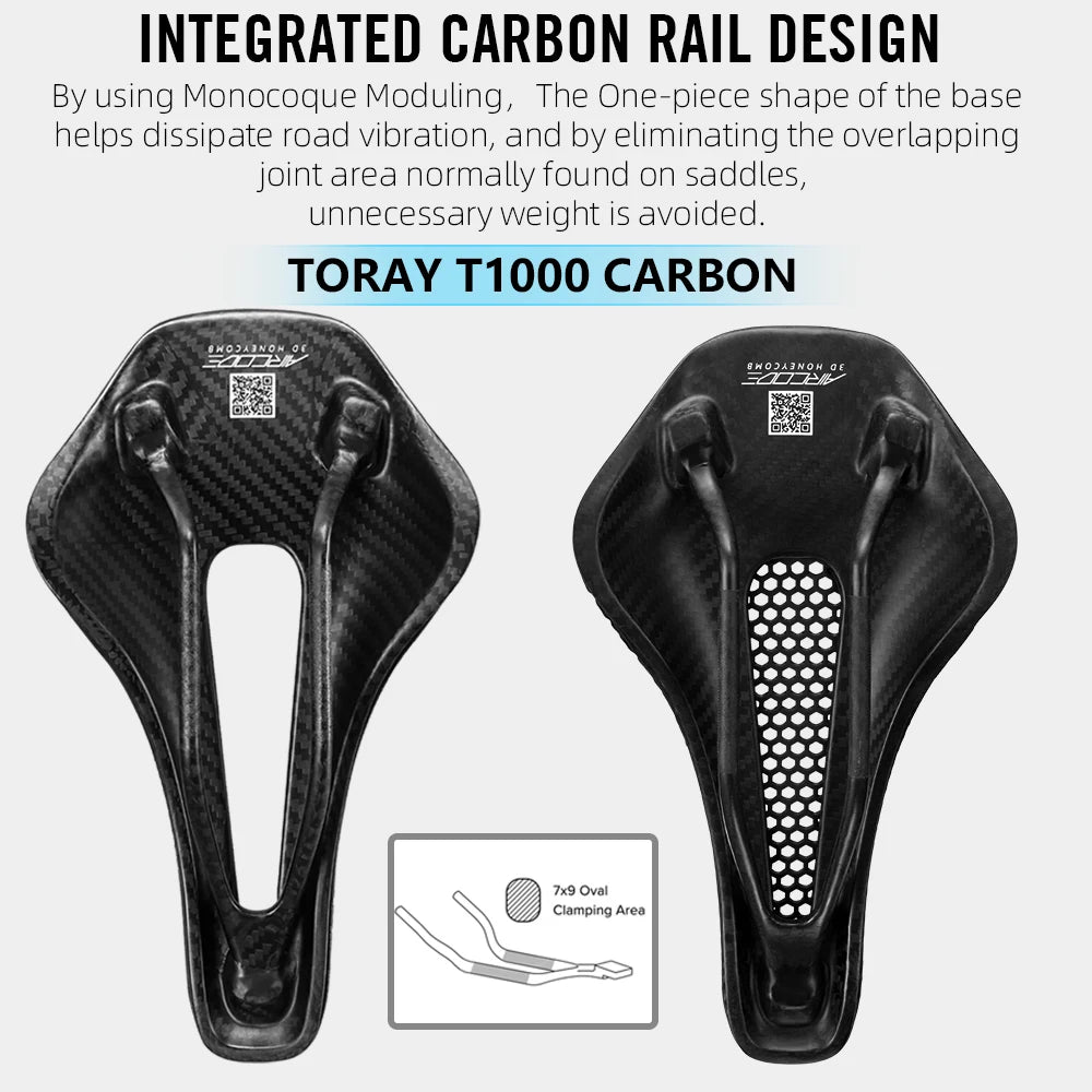 RYET Ultralight Carbon 3D Printed Saddle for Road & MTB Cycling