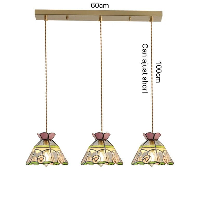 Vintage Pendant Lamp - Colorful Glass Chandelier for Home Decor