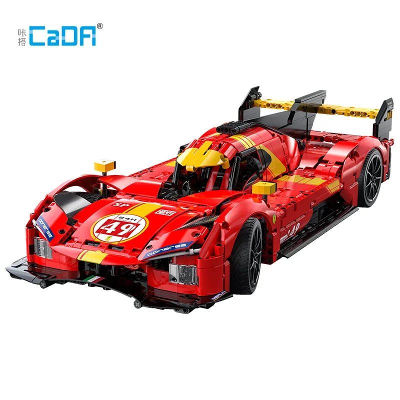 Cada Remote Control Flame Racing Car Model - 1518Pcs Building Blocks