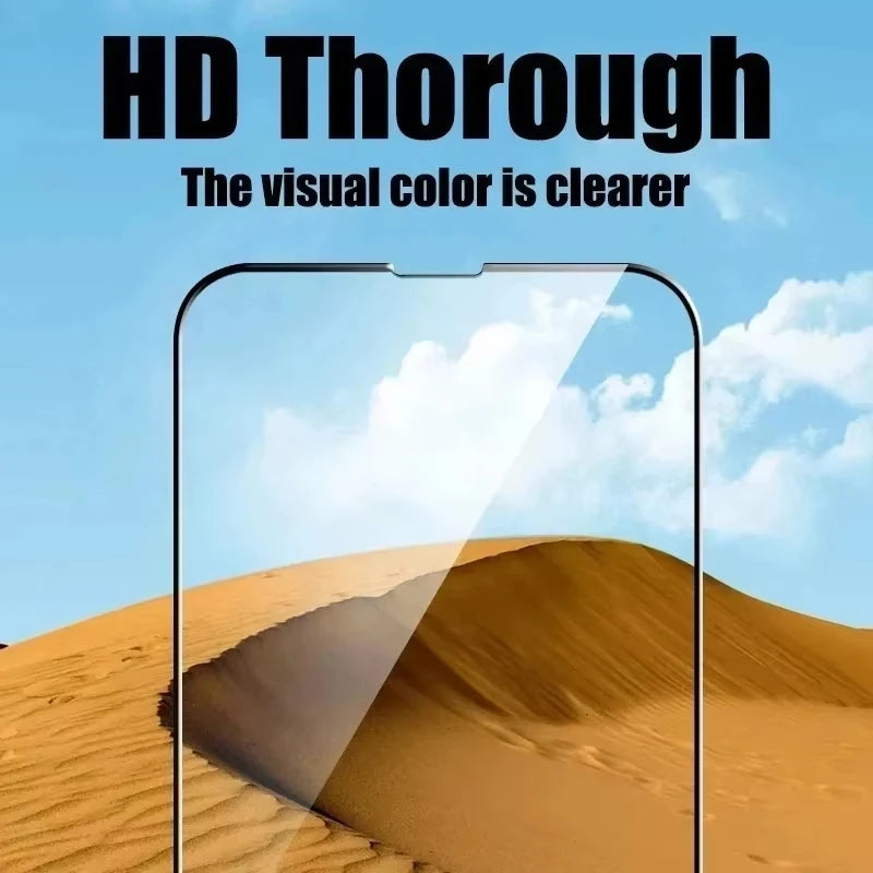 9D Tempered Glass Screen Protector for iPhone 16-8 Series