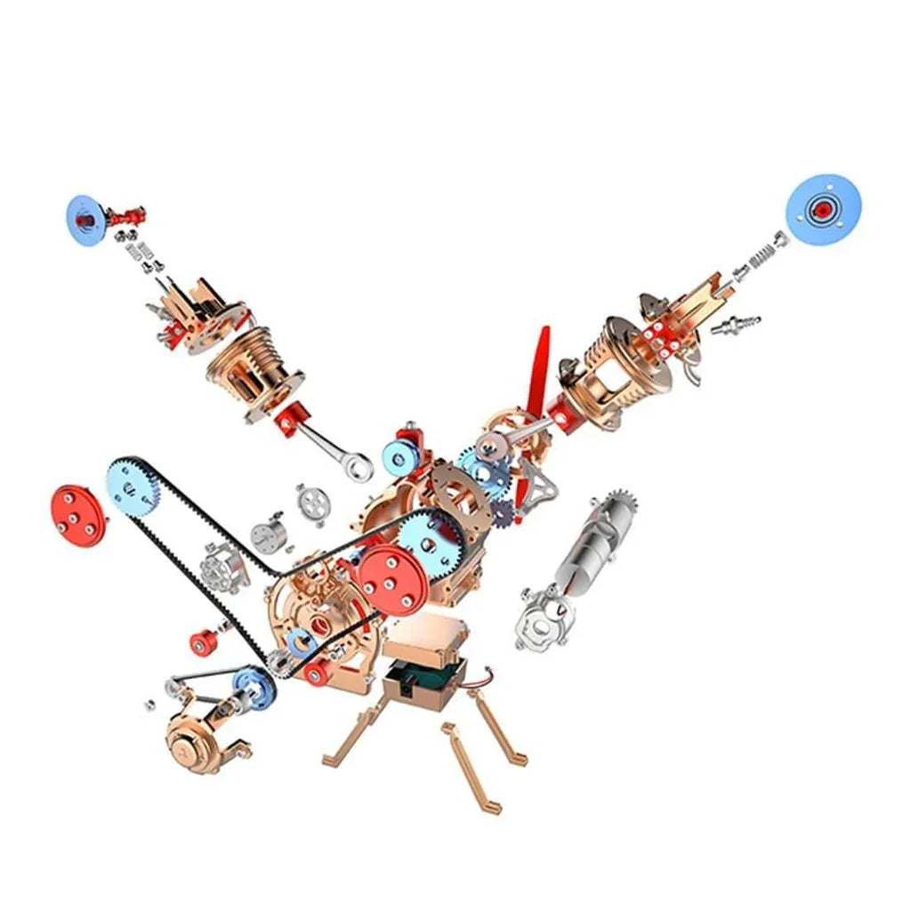 DIY All-Metal Mini V2 Engine Model Kit - STEM Learning Toy
