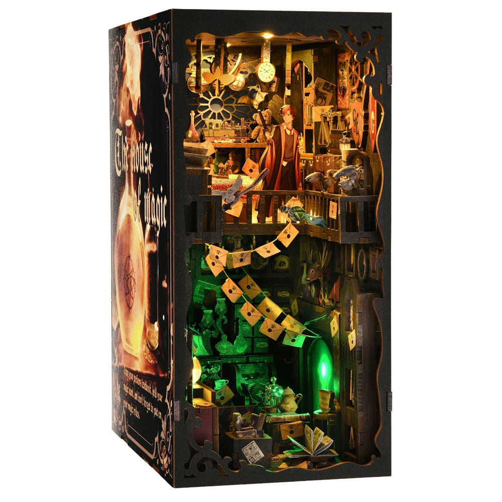 DIY Book Nook Kit - Enchanting 3D Puzzle for Mystical Home Decor