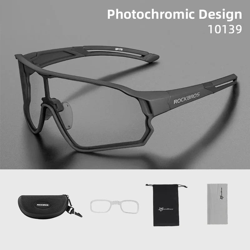 ROCKBROS Photochromic Cycling Glasses - UV400 Protection & Comfort