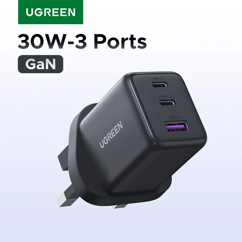 UGREEN 30W GaN USB-C Charger - Fast Charging for Mobile Devices