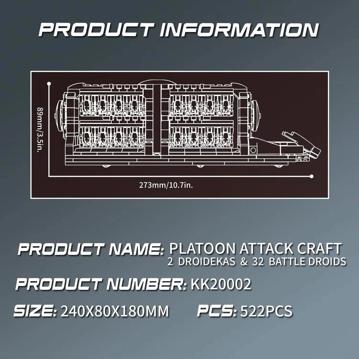 522pcs Building Set - Platoon Attack Craft for Kids | MOULD KING