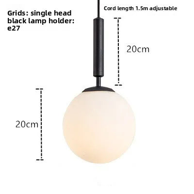 Nordic Modern Glass Pendant Lamp for Bedroom & Living Room