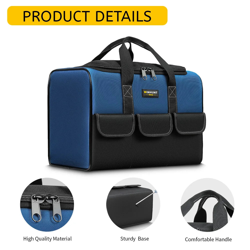 Heavy-Duty Canvas Tool Bag - Portable Multi-Function Tool Kit
