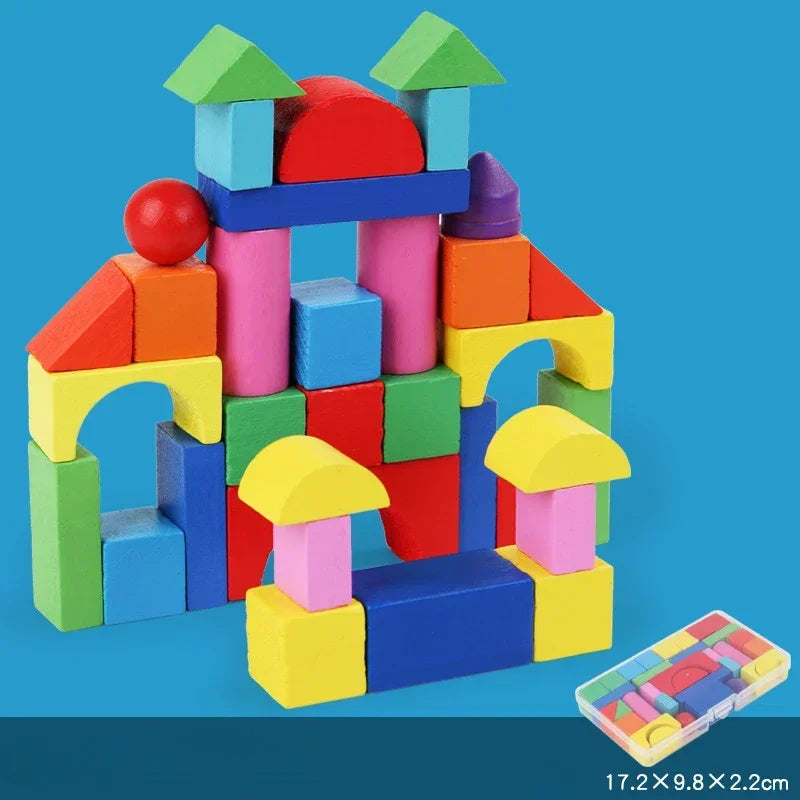 Montessori 34PCS Geometric Puzzle Toy - Fun Learning Blocks for Kids