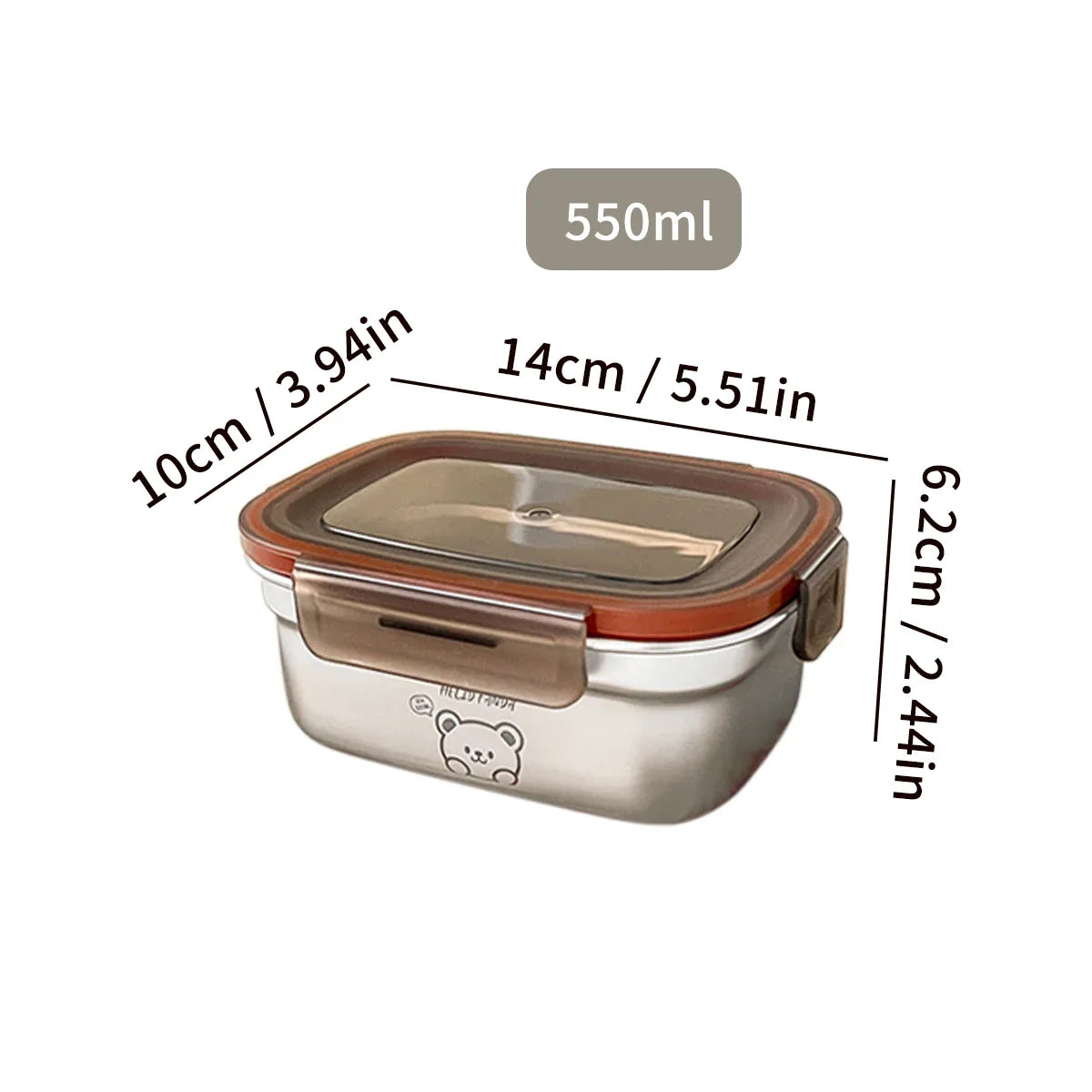 Large Leak-Proof Stainless Steel Food Container