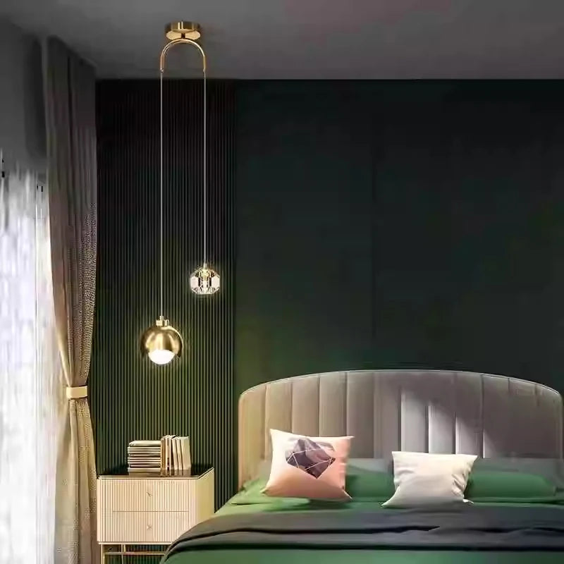 Modern Crystal Pendant Light for Luxury Bedrooms & Living Rooms