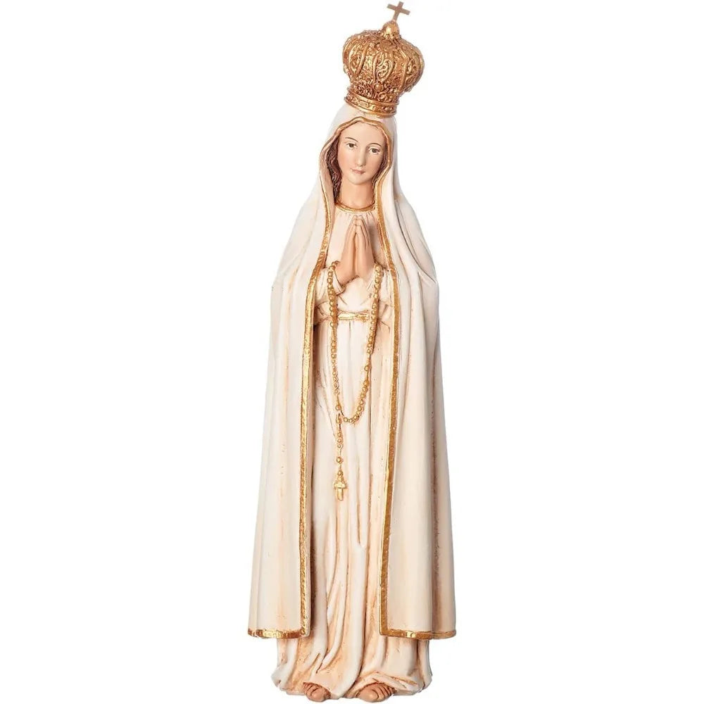Elegant Our Lady of Fatima Resin Figurine - 17cm Spiritual Statue