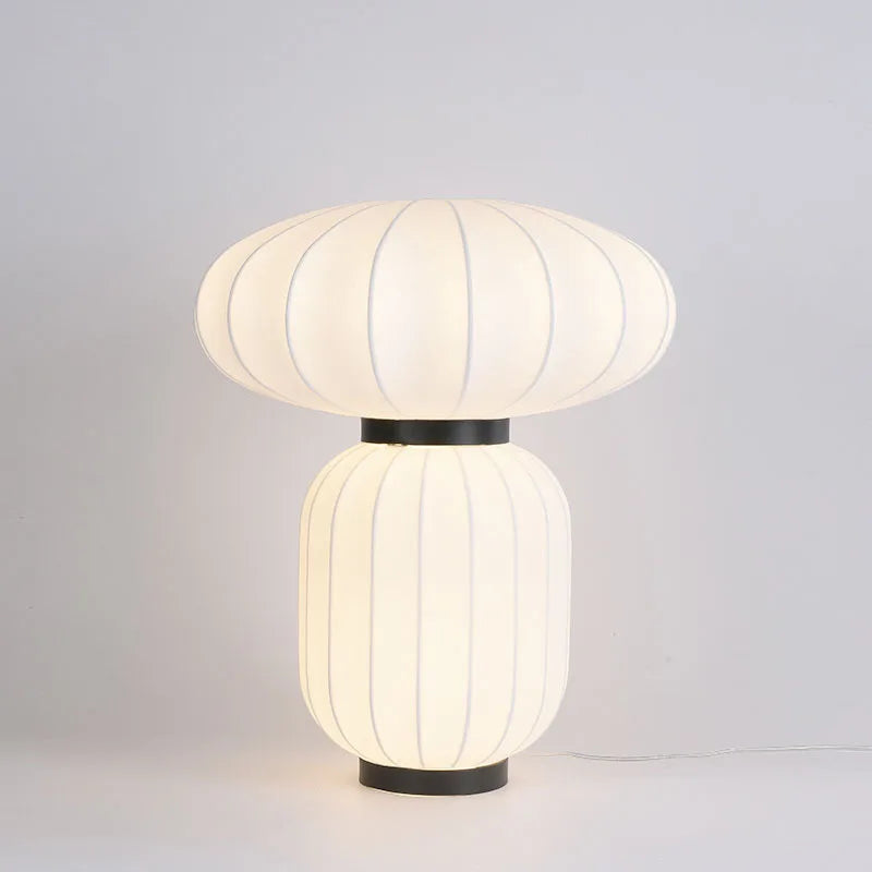 Elegant Japanese Silk Table Lamp - Modern Bedside Lighting