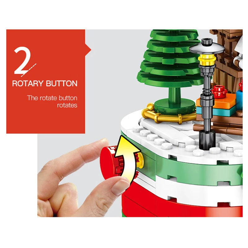 249 PCS Santa Claus Christmas Tree Building Blocks - Fun Holiday Gift