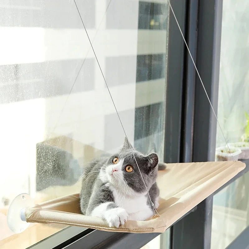 Cat Window Hammock - Washable Suction Shelf Bed for Feline Relaxation