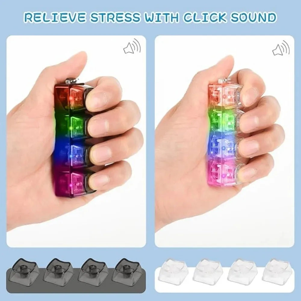 LED Fidget Keychain - Stress Relief Sensory Toy for All Ages