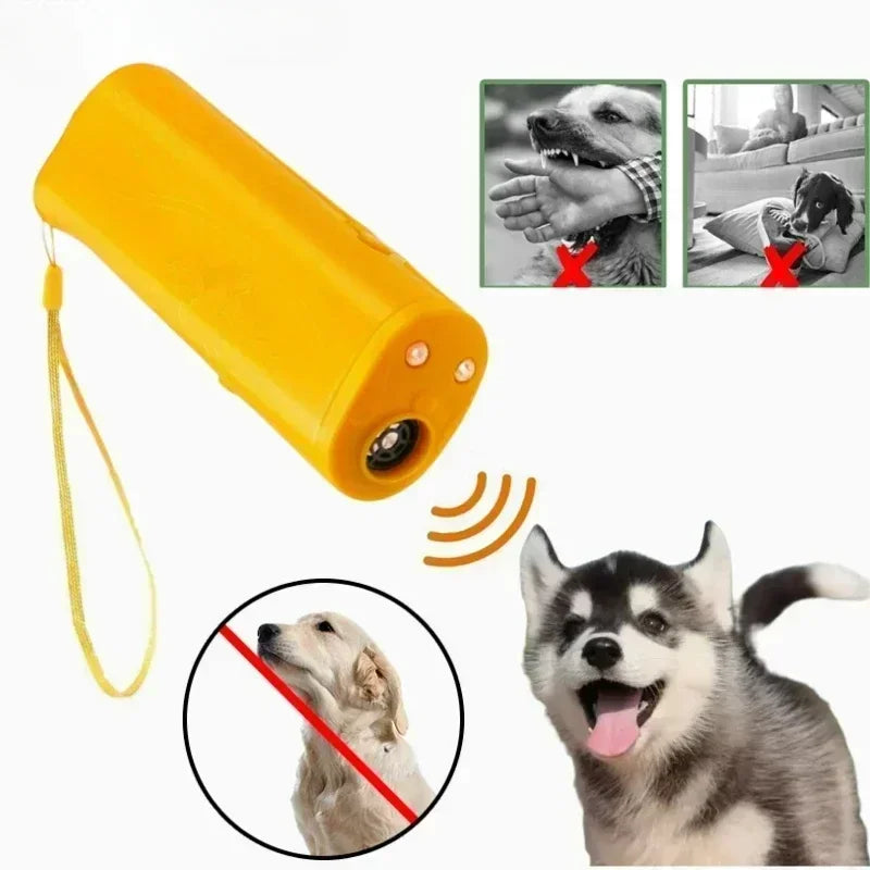 3-in-1 Ultrasonic Anti-Barking Device with LED Light for Dogs