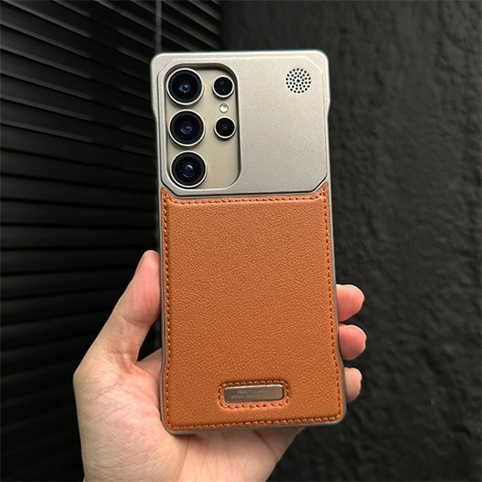 Luxury Magnetic Leather Case for Samsung Galaxy S22-S25 Ultra