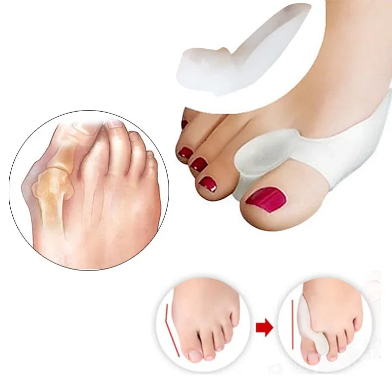 2 Pcs Silicone Toes Separator for Foot Pain Relief & Comfort