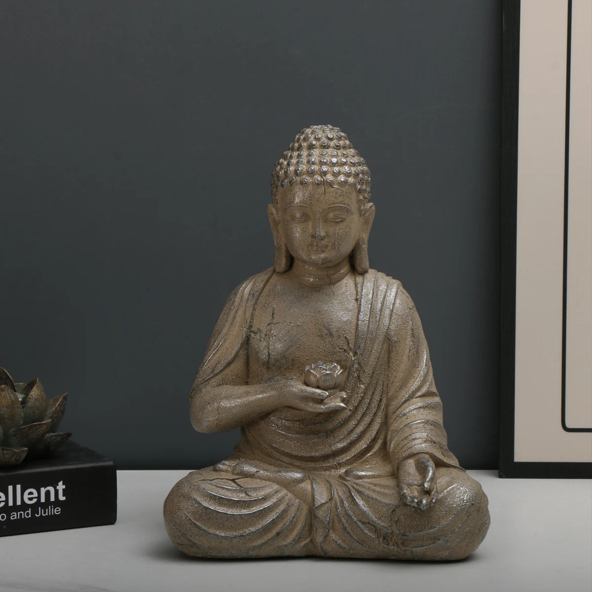 Elegant Zen Buddha Stone Decor for Tranquil Micro Landscapes