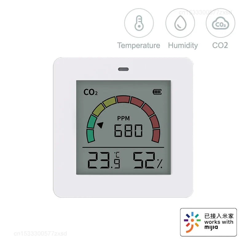 Miaomiaoce 3-in-1 Air Quality Detector - CO2, Temperature & Humidity Meter