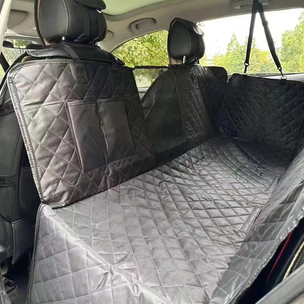 Waterproof Pet Car Seat Cover with Anti-Slip Mesh Window