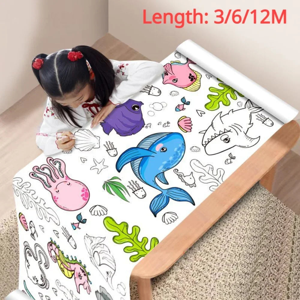 Creative Kids Drawing Roll - DIY Graffiti Scroll for Colorful Fun