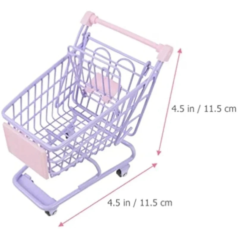 Mini Shopping Cart Toy for Kids - Fun Crafts & Storage Solution