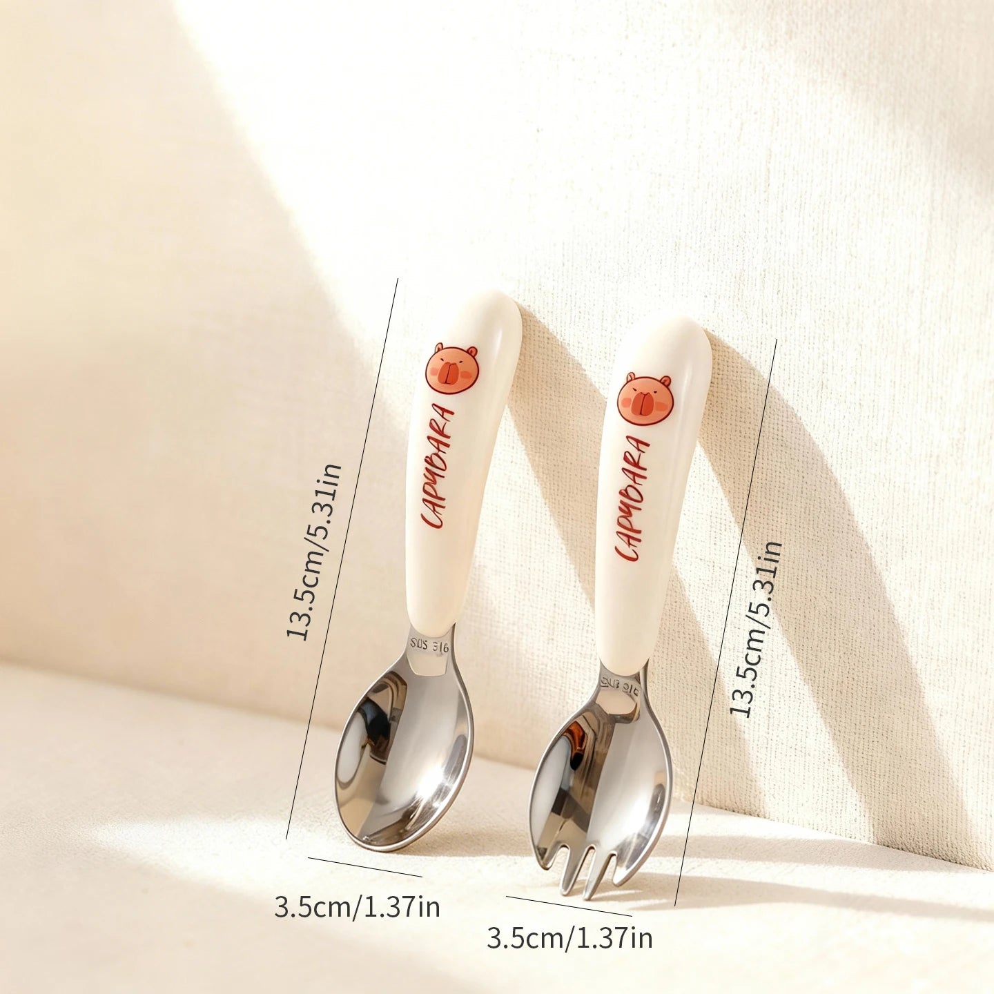 Kids Portable Stainless Steel Cutlery Set - Chopsticks, Spoon & Fork