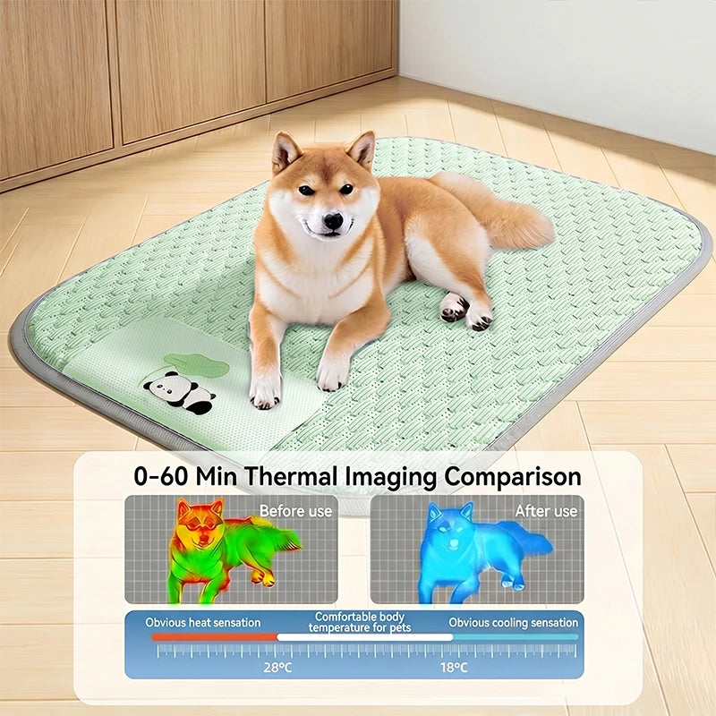 Cooling Pet Bed Mat - Breathable and Washable for Dogs & Cats