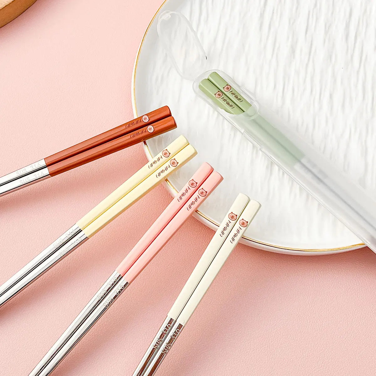 Cute Capybara Stainless Steel Chopsticks - Portable & Non-Slip