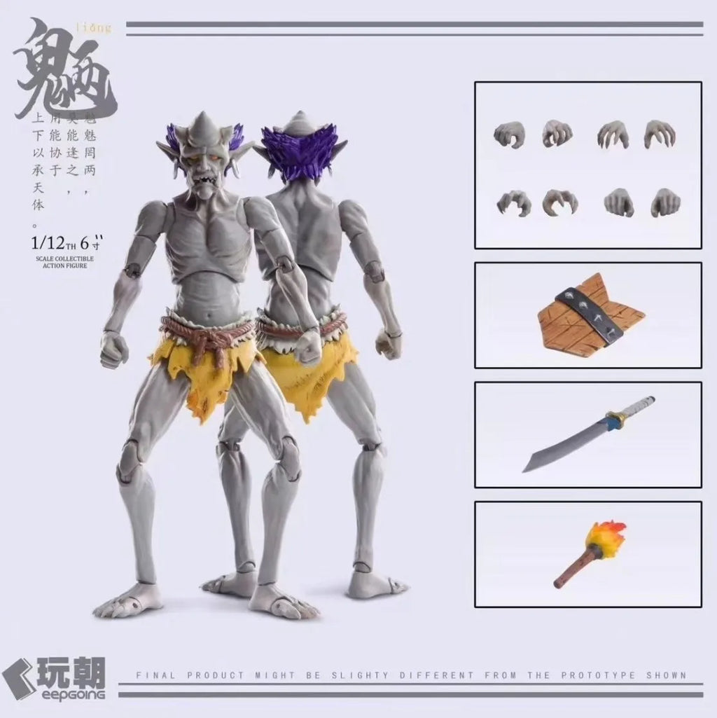 Keepgoing 1/12 Black & White Ghost Action Figure Set - 6'' Highly Detailed