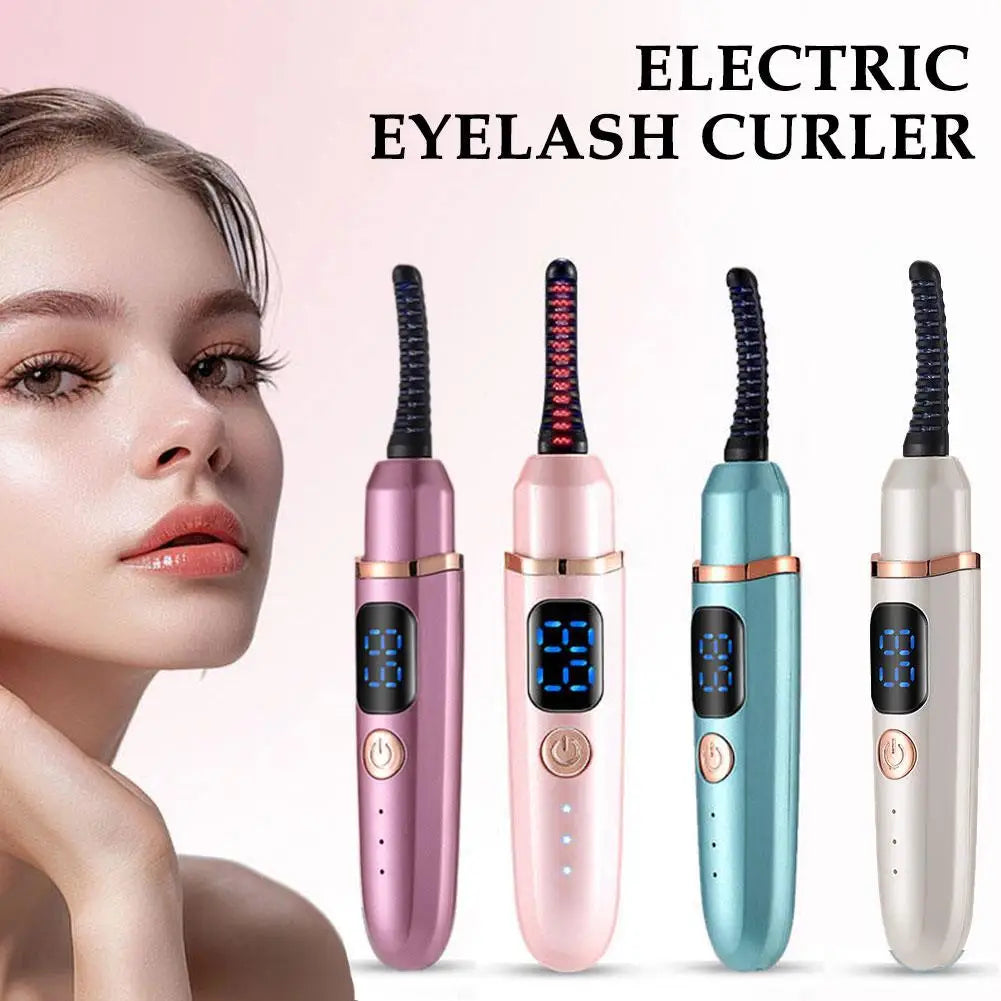 Rechargeable Heated Eyelash Curler with Digital Display & 3 Temperatures