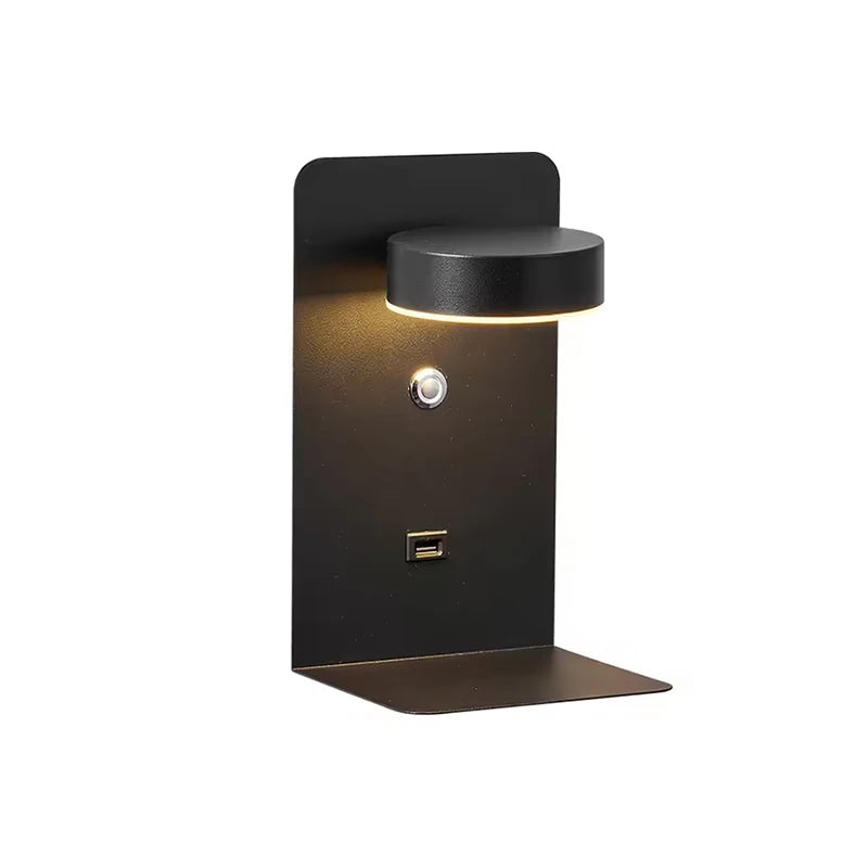 Modern LED Wall Lamp with USB Charging - Stylish Bedroom Night Light