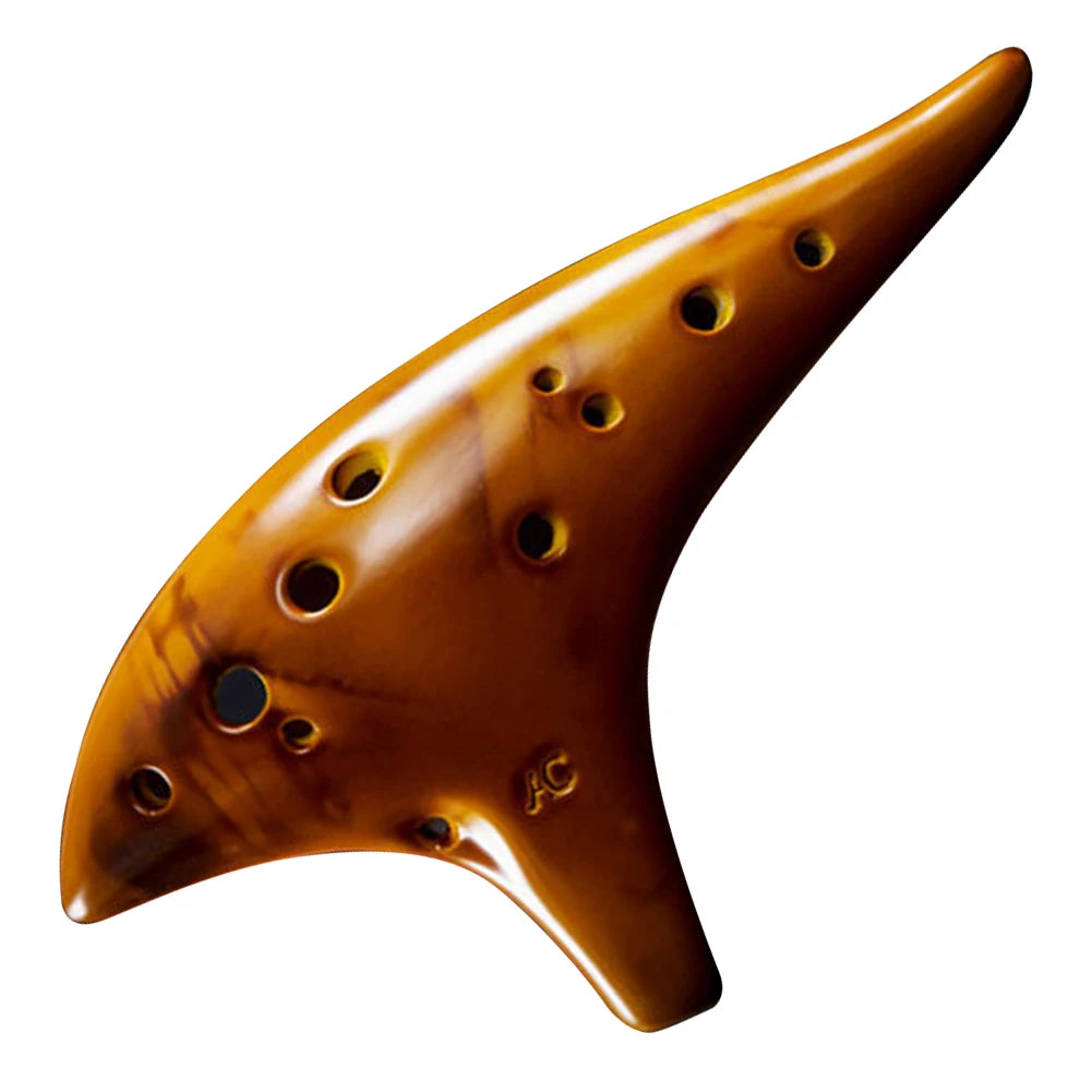 Handcrafted 12 Hole Ocarina Flute in Alto C with Protective Bag