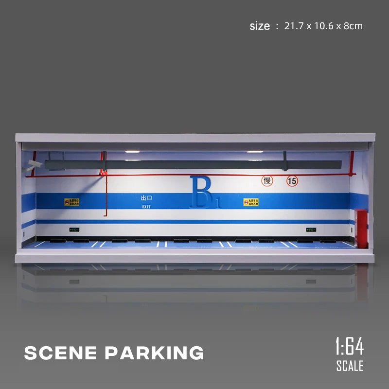 Vibrant LED Garage Scene Model 1:64 for Collector's Displays