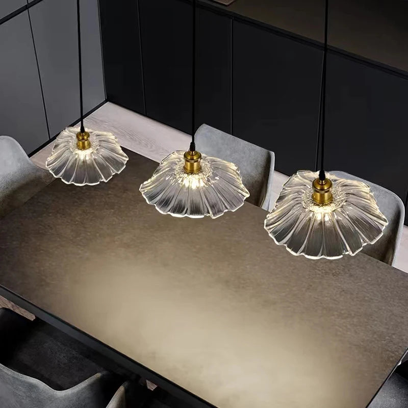 Stylish Glass Pendant Light - Modern Hanging Lamp for Dining & Kitchen