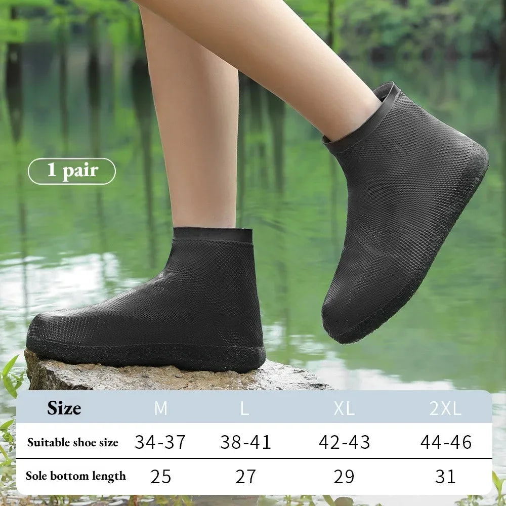 Waterproof Anti-Slip Shoe Covers for Rainy Days - Reusable & Unisex