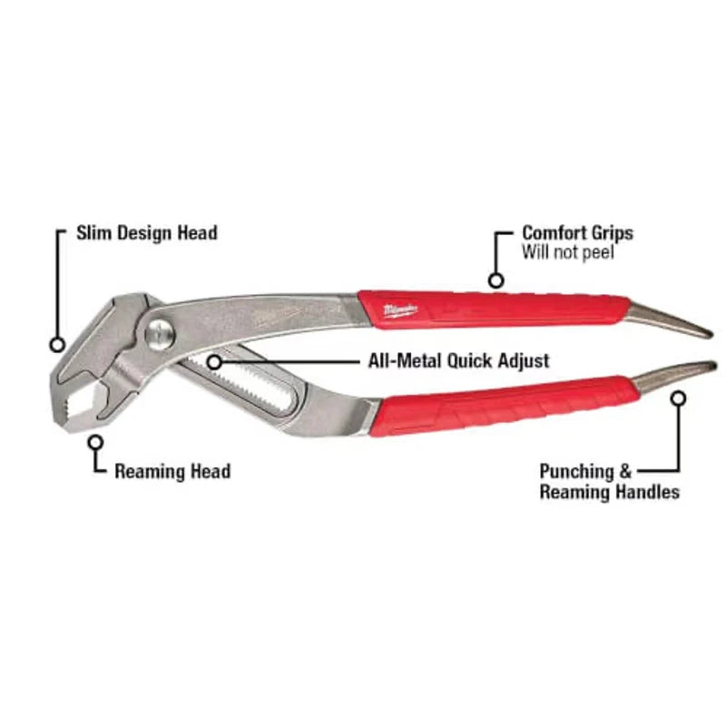 Milwaukee 12-Inch V-Shaped Heavy-Duty Locking Pliers for Mechanics