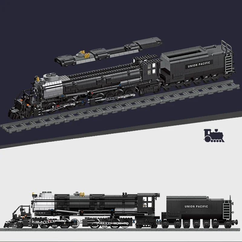 Union Pacific Big Boy Steam Locomotive Building Blocks Set - 1608 Pieces
