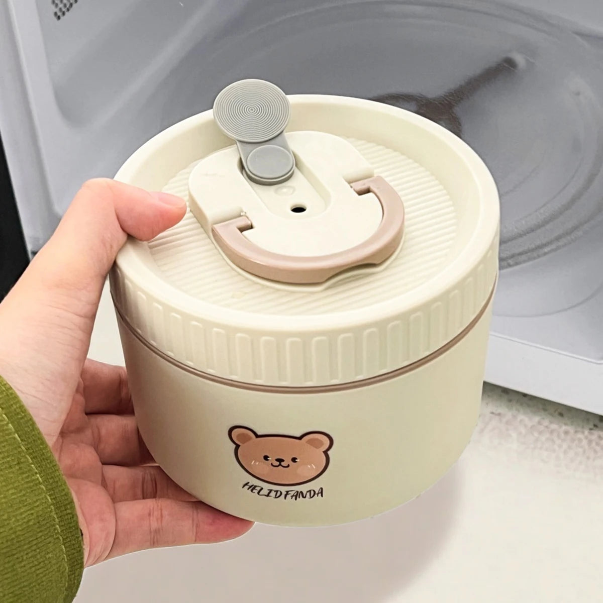 Cute Bear Stainless Steel Insulated Bento Lunch Box for Kids